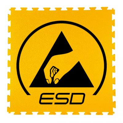 ESD Puzzle Floor Logo Tile Picto Tile Interlocking PVC Floor Tiles 7 mm ESD Flooring Antistatic AES